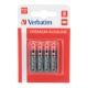 VERBATIM VERBATIM ALKALINE BATTERY AA 4-PACK (HANGCARD) - BATTERIE | TecnoCARE.net Sabaudia, Latina, Terracina, San Felice Circeo e Pontinia