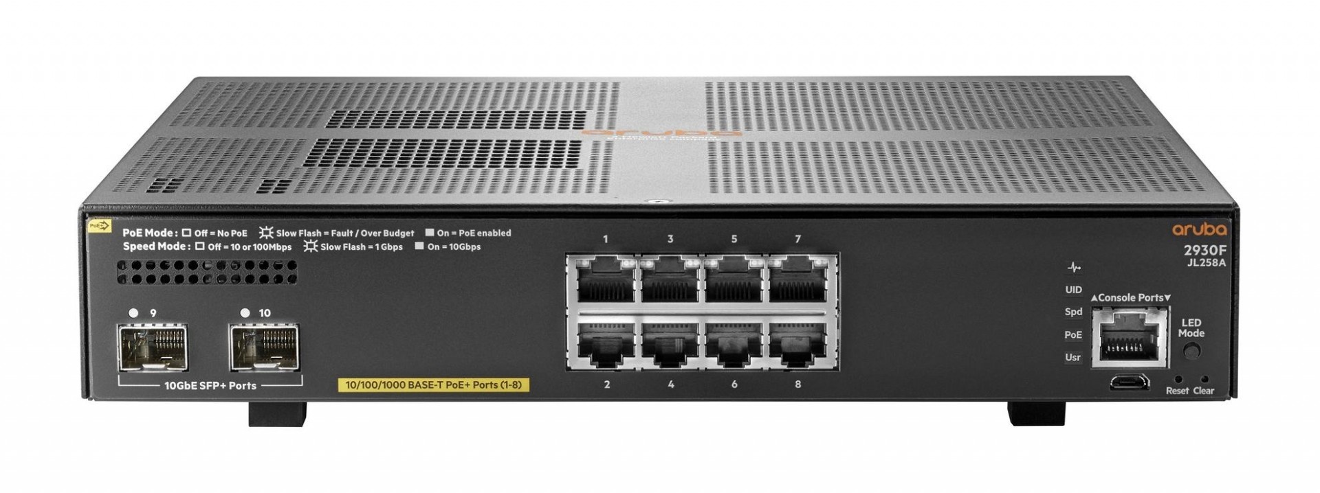 HPE HPE Aruba 2930F 8G PoE+ 2SFP+ Swch - RETI | TecnoCARE.net Sabaudia, Latina, Terracina, San Felice Circeo e Pontinia