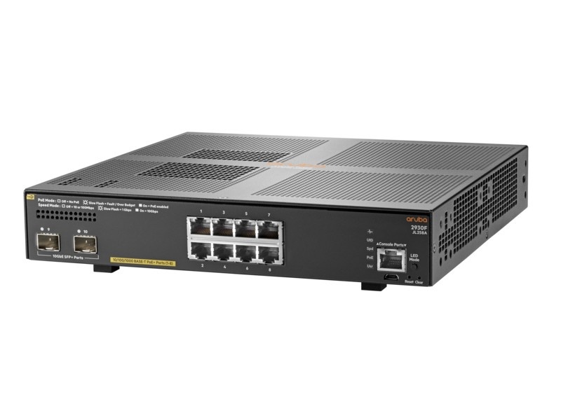 HPE HPE Aruba 2930F 8G PoE+ 2SFP+ Swch - RETI | TecnoCARE.net Sabaudia, Latina, Terracina, San Felice Circeo e Pontinia