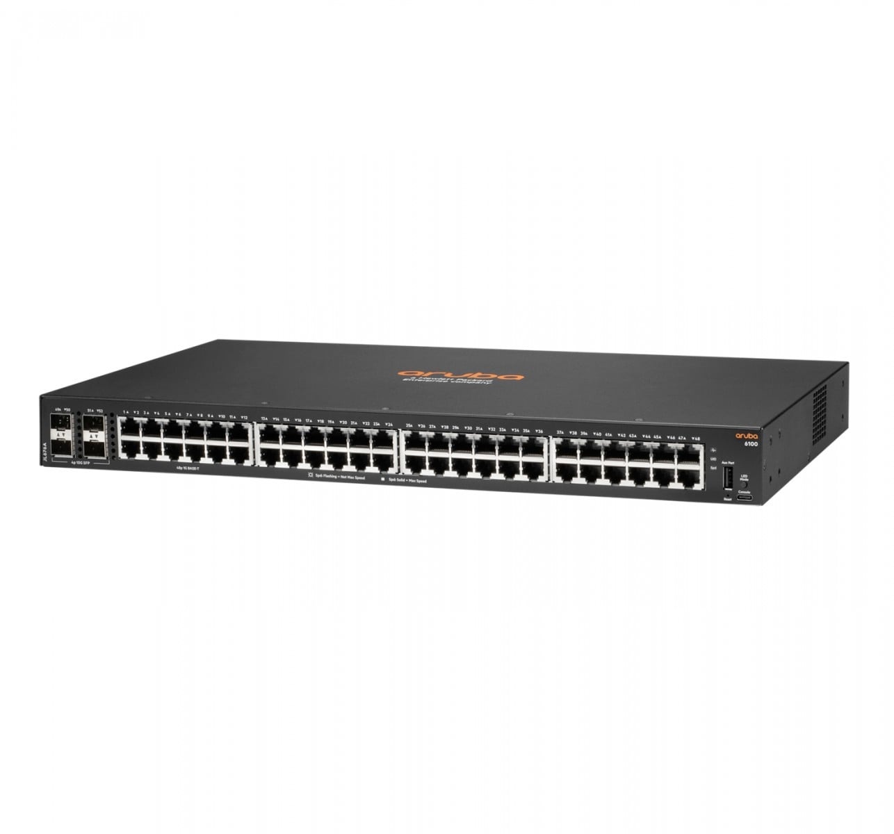 HPE NW HPE SWITCH ARUBA 6100 48 PORTE 10/100/1000 + 4X 1GB/10GB SFP+ - SWITCH E HUB | TecnoCARE.net Sabaudia, Latina, Terracina, San Felice Circeo e Pontinia