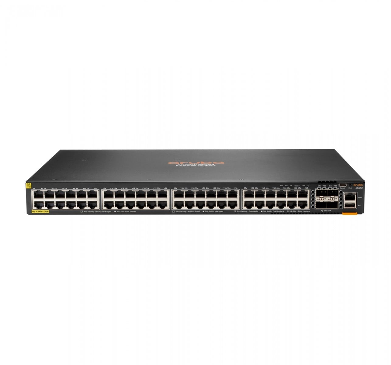 HPE Aruba 6200F 48G Class4 PoE 4SFP+ 740W Gestito L3 Gigabit Ethernet (10/100/1000) Supporto Power over Ethernet (PoE) 1U Nero - RETI | TecnoCARE.net Sabaudia, Latina, Terracina, San Felice Circeo e Pontinia