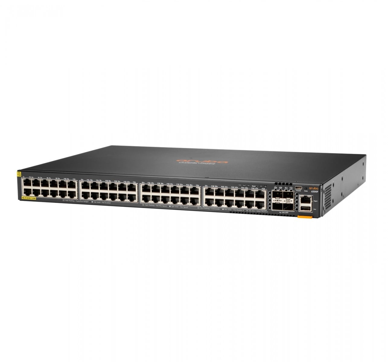 HPE Aruba 6200F 48G Class4 PoE 4SFP+ 740W Gestito L3 Gigabit Ethernet (10/100/1000) Supporto Power over Ethernet (PoE) 1U Nero - RETI | TecnoCARE.net Sabaudia, Latina, Terracina, San Felice Circeo e Pontinia