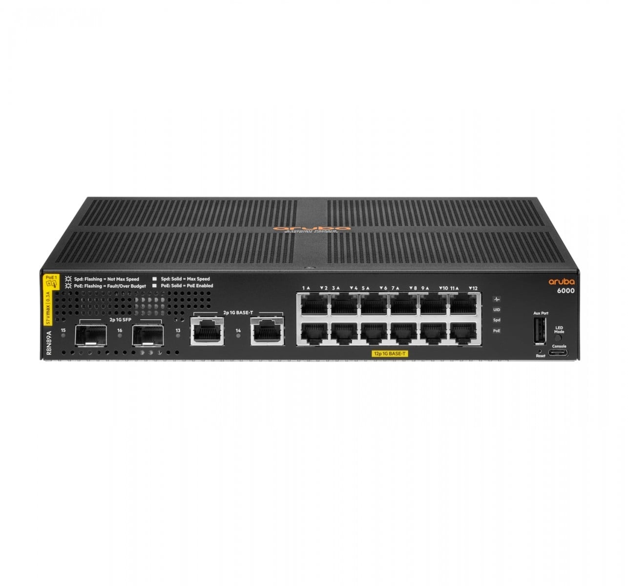 HPE HPE Aruba 6000 Managed 12G 2SFP PoE+ 139W Switch - RETI | TecnoCARE.net Sabaudia, Latina, Terracina, San Felice Circeo e Pontinia