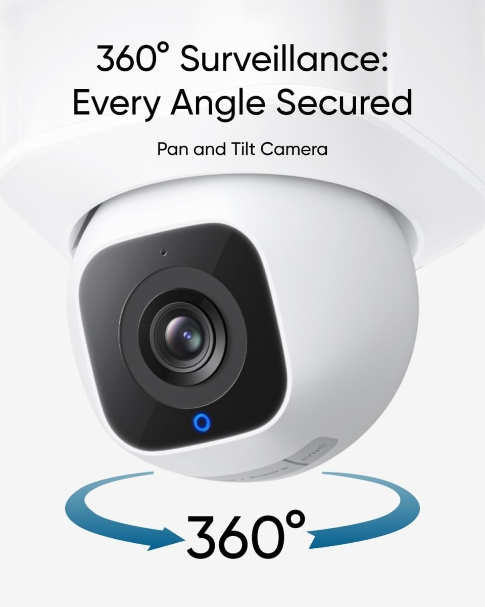 EUFY Eufy T8426321 Floodlight Camera E30 Telecamera da esterno con proiettore da 2000 lm, 2K, inclinazione e rotazione a 360°, IP65 - SISTEMI DI SORVEGLIANZA | TecnoCARE.net Sabaudia, Latina, Terracina, San Felice Circeo e Pontinia