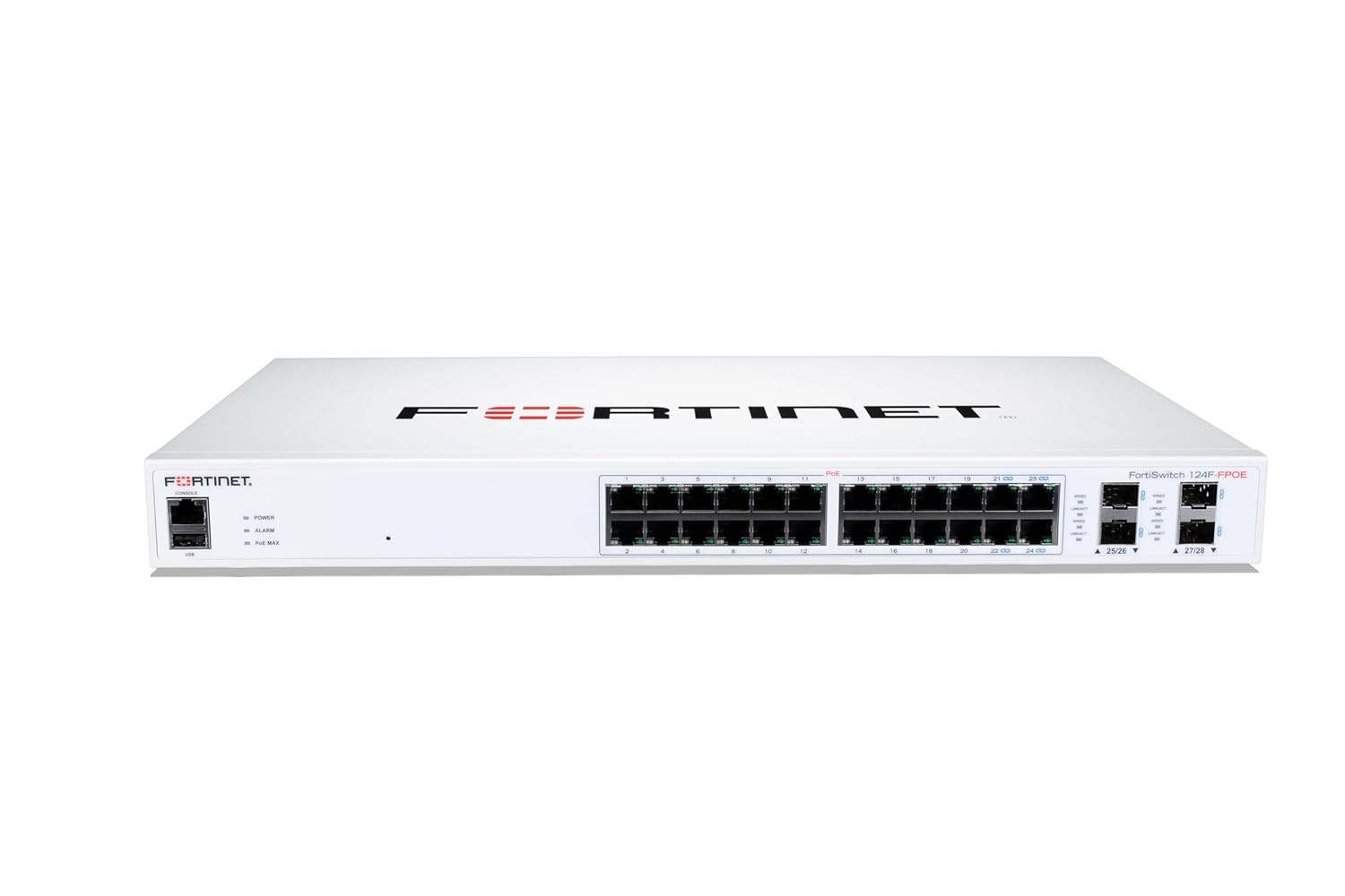 FORTINET Fortinet FS-124F-FPOE switch di rete Supporto Power over Ethernet (PoE) 1U Bianco - RETI | TecnoCARE.net Sabaudia, Latina, Terracina, San Felice Circeo e Pontinia