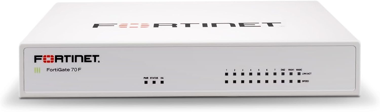 FORTINET FORTIGATE-70F 10 PORTE GE RJ45 (INCLUSO 7 P. INTERNE, 2 P. WAN, 1 P. DMZ) - FIREWALL | TecnoCARE.net Sabaudia, Latina, Terracina, San Felice Circeo e Pontinia