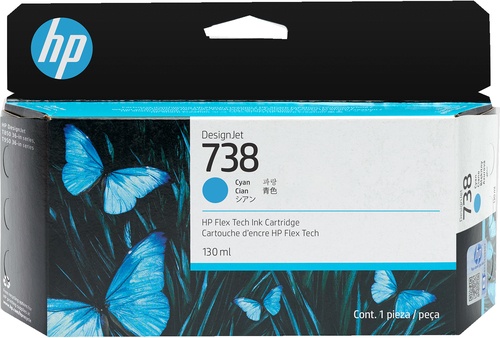 HP HP CART INK CIANO DESIGNJET 738 - CARTUCCE INKJET | TecnoCARE.net Sabaudia, Latina, Terracina, San Felice Circeo e Pontinia