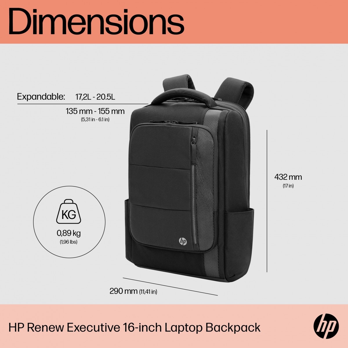 HP Zaino per notebook HP Renew Executive 16" nero (6B8Y1AA) - PC | TecnoCARE.net Sabaudia, Latina, Terracina, San Felice Circeo e Pontinia