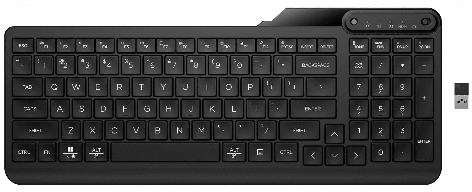 HP Tastiera wireless HP 475 dual mode - ricevitore USB + Bluetooth - nera QWERTY (7N7B9AA#ABB) - TASTIERE E CONTROLLER | TecnoCARE.net Sabaudia, Latina, Terracina, San Felice Circeo e Pontinia
