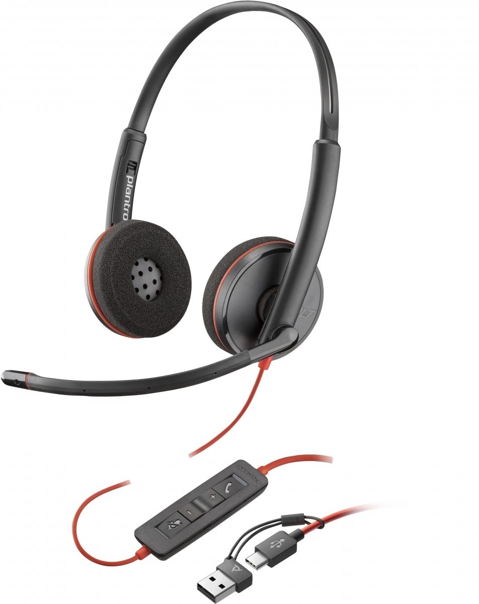 HP POLY HP Poly Blackwire 3220 Stereo USB-C Headset +USB-C/A Adapter (Bulk) Auricolare Cablato A Padiglione Ufficio USB tipo A Nero - AUDIO E CUFFIE PORTATILI | TecnoCARE.net Sabaudia, Latina, Terracina, San Felice Circeo e Pontinia