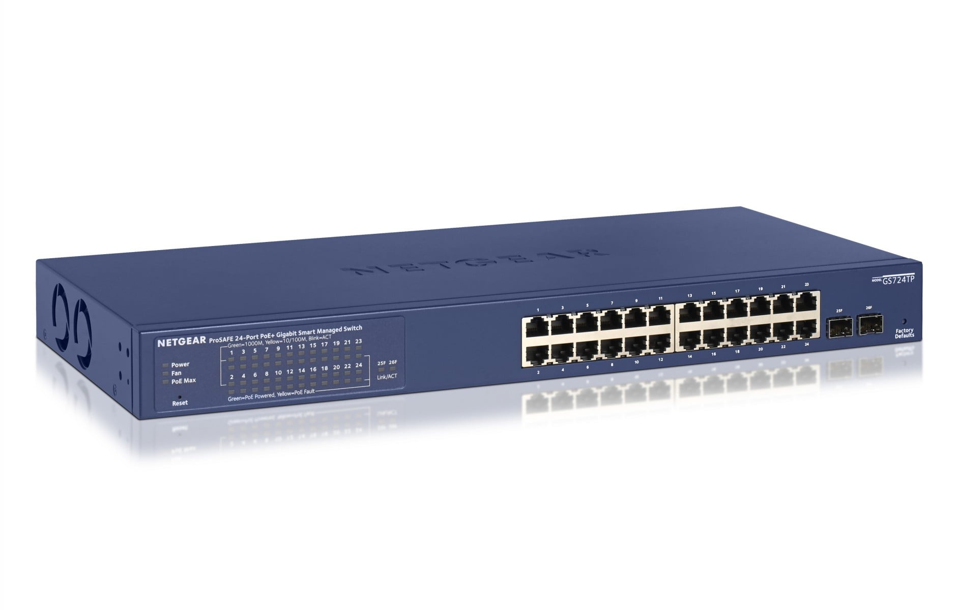 NETGEAR NETGEAR GS724TP Gestito L2/L3/L4 Gigabit Ethernet (10/100/1000) Supporto Power over Ethernet (PoE) 1U Nero, Grigio - RETI | TecnoCARE.net Sabaudia, Latina, Terracina, San Felice Circeo e Pontinia