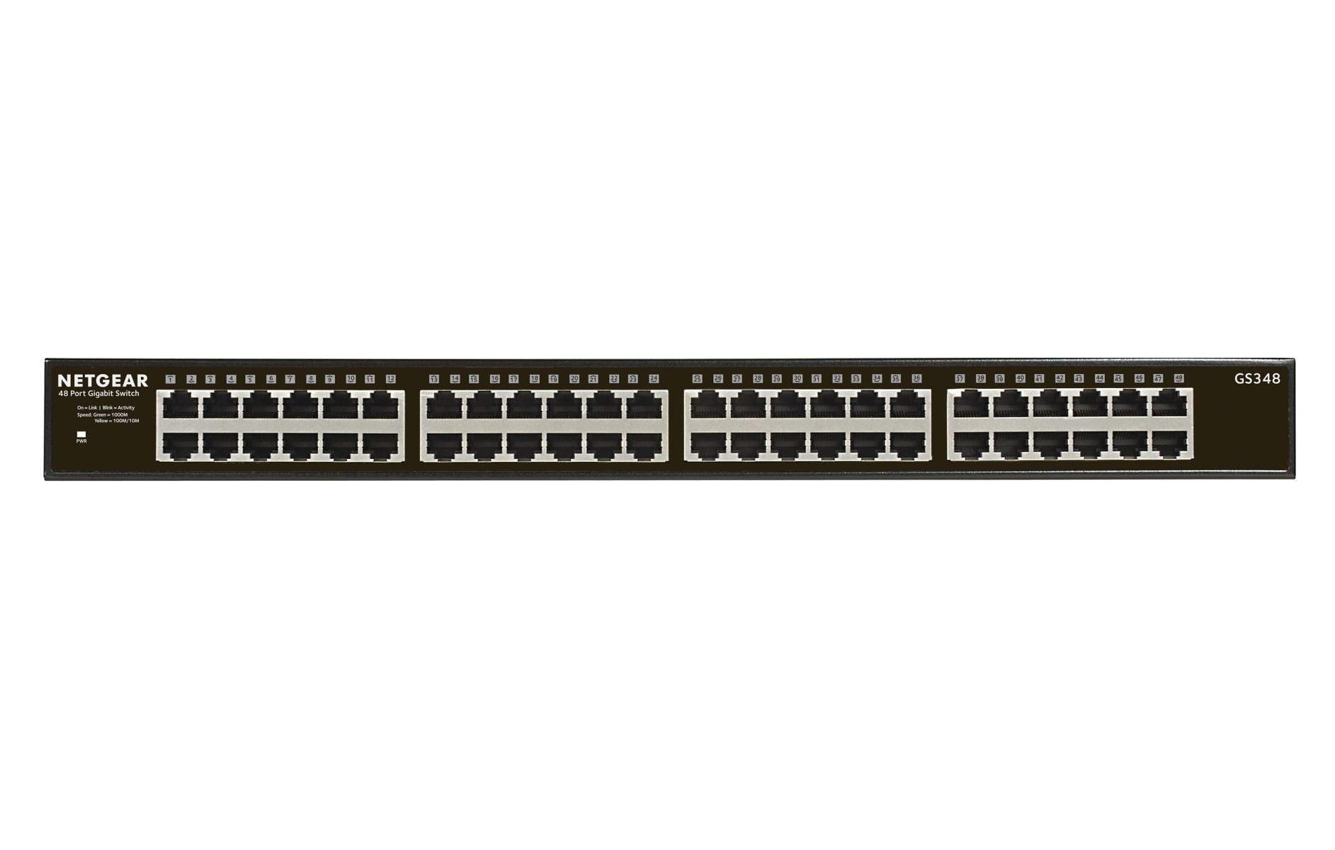 NETGEAR NETGEAR GS348 Non gestito Gigabit Ethernet (10/100/1000) 1U Nero - RETI | TecnoCARE.net Sabaudia, Latina, Terracina, San Felice Circeo e Pontinia
