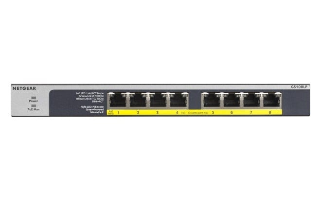 NETGEAR NETGEAR GS108LP Non gestito Gigabit Ethernet (10/100/1000) Supporto Power over Ethernet (PoE) 1U Nero, Grigio - RETI | TecnoCARE.net Sabaudia, Latina, Terracina, San Felice Circeo e Pontinia
