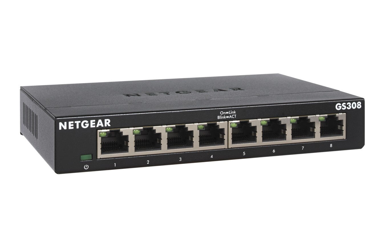 NETGEAR NETGEAR GS308-300PES switch di rete Non gestito L2 Gigabit Ethernet (10/100/1000) Nero - RETI | TecnoCARE.net Sabaudia, Latina, Terracina, San Felice Circeo e Pontinia