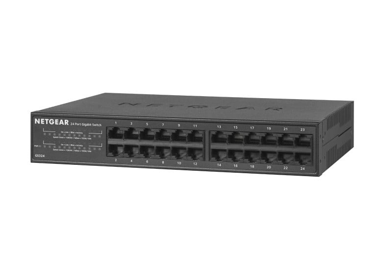 NETGEAR NETGEAR GS324 Non gestito Gigabit Ethernet (10/100/1000) Nero - RETI | TecnoCARE.net Sabaudia, Latina, Terracina, San Felice Circeo e Pontinia
