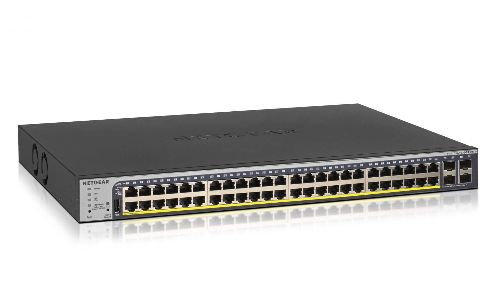 NETGEAR NETGEAR GS752TP Gestito L2/L3/L4 Gigabit Ethernet (10/100/1000) Supporto Power over Ethernet (PoE) 1U Nero - RETI | TecnoCARE.net Sabaudia, Latina, Terracina, San Felice Circeo e Pontinia