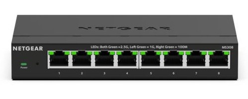 NETGEAR NETGEAR MS308 Non gestito 2.5G Ethernet (100/1000/2500) Nero - RETI | TecnoCARE.net Sabaudia, Latina, Terracina, San Felice Circeo e Pontinia