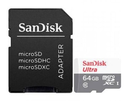 SANDISK SanDisk 64GB Ultra microSDXC Classe 10 - SUPPORTI PER LA MEMORIZZAZIONE | TecnoCARE.net Sabaudia, Latina, Terracina, San Felice Circeo e Pontinia