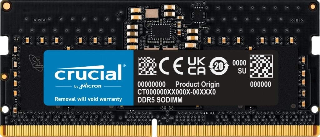 CRUCIAL Modulo di memoria Crucial CT8G56C46S5T 8 GB 1 x 8 GB DDR5 ECC - COMPONENTI | TecnoCARE.net Sabaudia, Latina, Terracina, San Felice Circeo e Pontinia