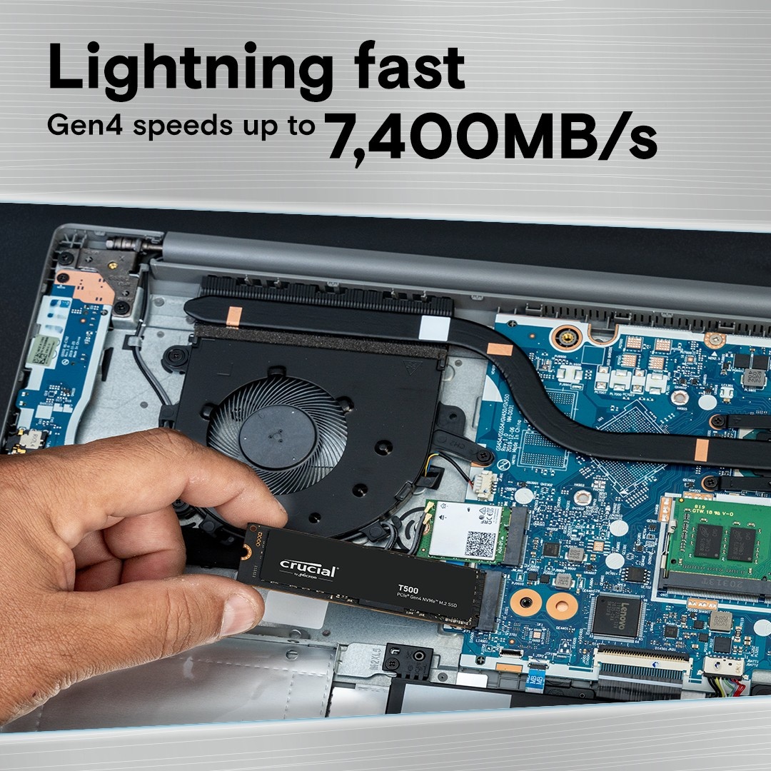 CRUCIAL Crucial T500 1 TB M.2 PCI Express 4.0 NVMe TLC - SUPPORTI PER LA MEMORIZZAZIONE | TecnoCARE.net Sabaudia, Latina, Terracina, San Felice Circeo e Pontinia