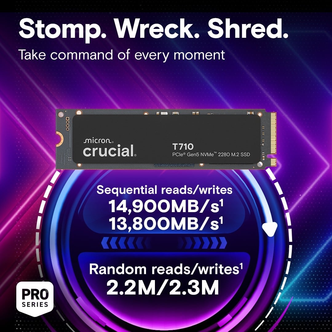 CRUCIAL Crucial CT2000T710SSD8 2TB M2 SSD per PC - SUPPORTI PER LA MEMORIZZAZIONE | TecnoCARE.net Sabaudia, Latina, Terracina, San Felice Circeo e Pontinia