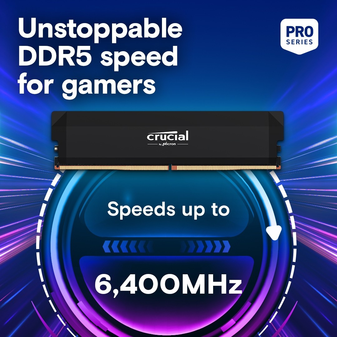 CRUCIAL Modulo di memoria Crucial Pro CP2K32G60C40U5B 64 GB 2 x 32 GB DDR5 - COMPONENTI | TecnoCARE.net Sabaudia, Latina, Terracina, San Felice Circeo e Pontinia
