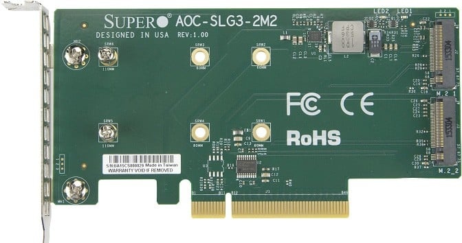 SUPERMICRO Supermicro AOC-SLG3-2M2 scheda di interfaccia e adattatore Interno M.2 - COMPONENTI | TecnoCARE.net Sabaudia, Latina, Terracina, San Felice Circeo e Pontinia