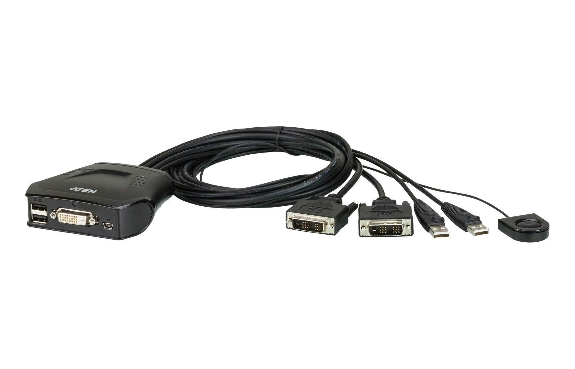 ATEN ATEN Switch KVM cavo USB DVI a 2 porte con selettore porta remota - TASTIERE E CONTROLLER | TecnoCARE.net Sabaudia, Latina, Terracina, San Felice Circeo e Pontinia
