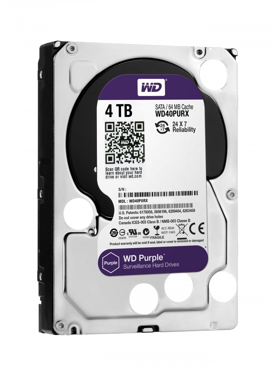 WESTERN DIGITAL Western Digital Purple 4TB WD40PURX - SISTEMI DI SORVEGLIANZA | TecnoCARE.net Sabaudia, Latina, Terracina, San Felice Circeo e Pontinia