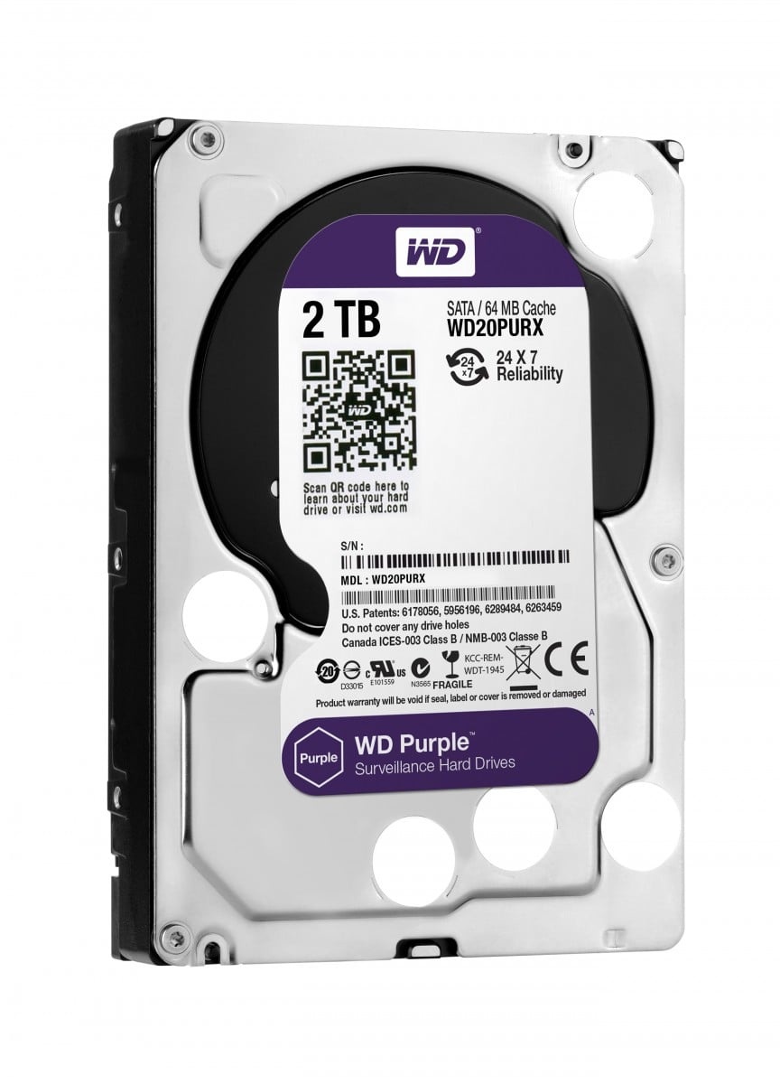 WESTERN DIGITAL Western Digital Purple 2TB WD20PURX - SISTEMI DI SORVEGLIANZA | TecnoCARE.net Sabaudia, Latina, Terracina, San Felice Circeo e Pontinia