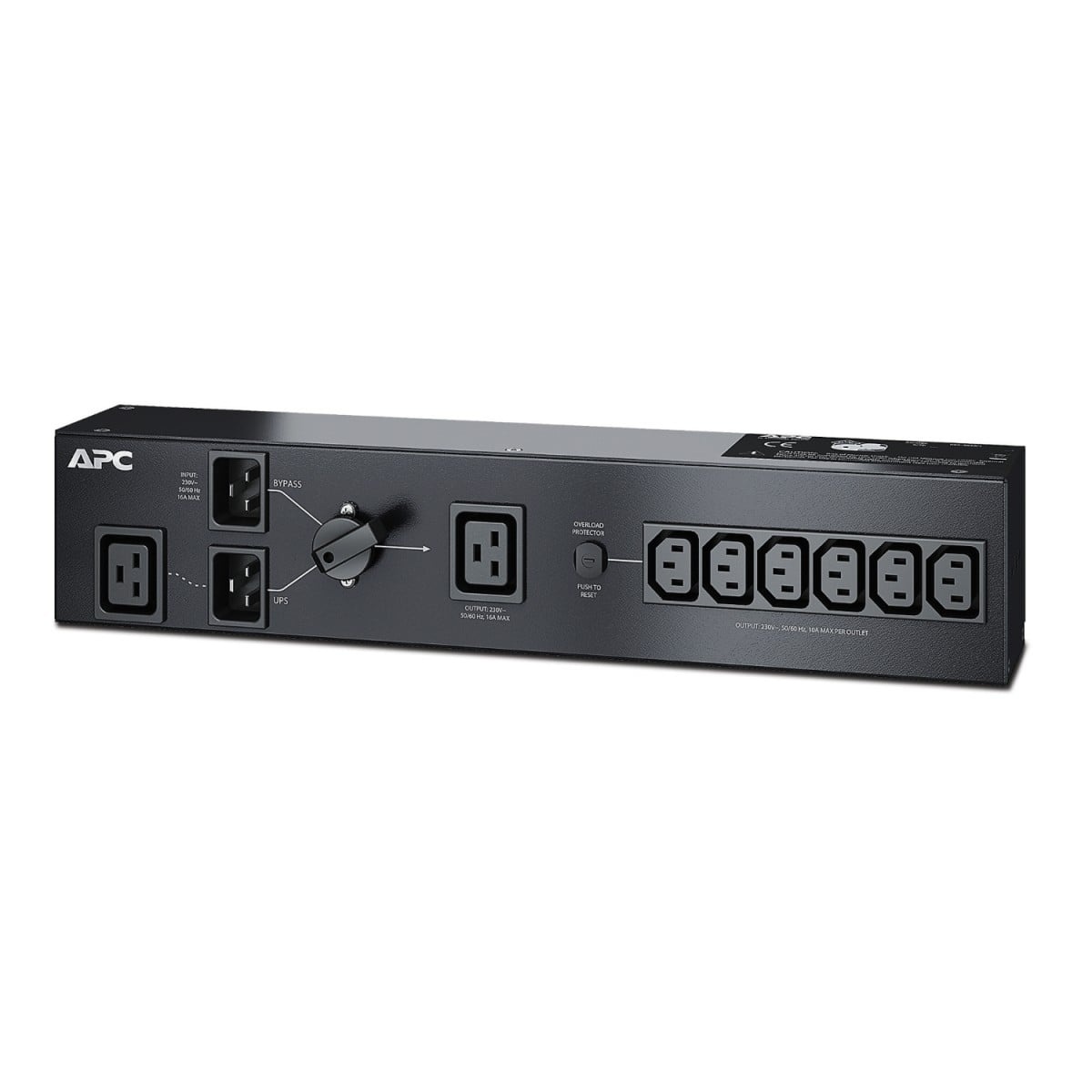 APC APC Service Bypass PDU 230V 16AMP W/ (6) IEC C13 And (1) C19 - 0 - 40 °C - 0 - 95% - VDE - REACH - 2,09 kg - BATTERIE E ALIMENTATORI | TecnoCARE.net Sabaudia, Latina, Terracina, San Felice Circeo e Pontinia