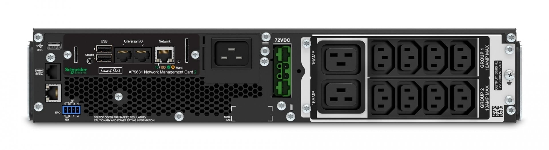 APC APC SRT2200RMXLI-NC gruppo di continuità (UPS) Doppia conversione (online) 2,2 kVA 1980 W 12 presa(e) AC - BATTERIE E ALIMENTATORI | TecnoCARE.net Sabaudia, Latina, Terracina, San Felice Circeo e Pontinia