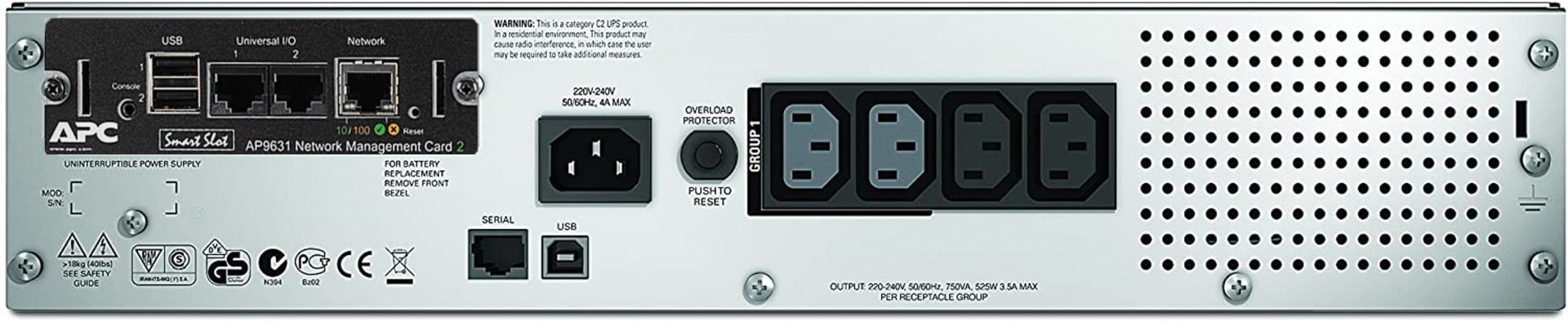 APC APC Smart-UPS 750VA A linea interattiva 0,75 kVA 500 W 4 presa(e) AC - BATTERIE E ALIMENTATORI | TecnoCARE.net Sabaudia, Latina, Terracina, San Felice Circeo e Pontinia