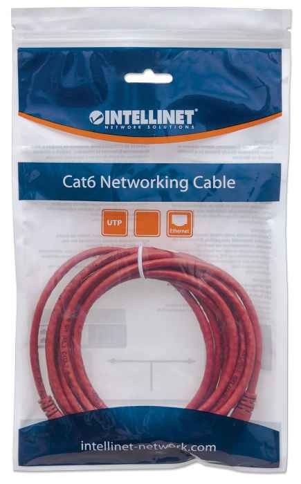 INTELLINET Intellinet 3m UTP Cat.6 cavo di rete Rosso Cat6 U/UTP (UTP) - CAVI PER COMPUTER E PERIFERICHE | TecnoCARE.net Sabaudia, Latina, Terracina, San Felice Circeo e Pontinia