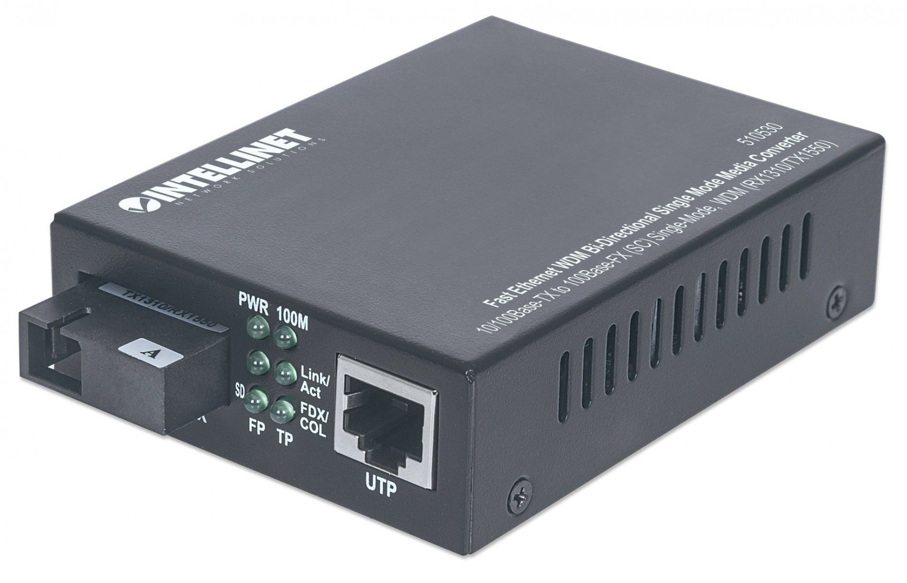 INTELLINET Intellinet 510530 convertitore multimediale di rete 100 Mbit/s Modalità singola Nero - RETI | TecnoCARE.net Sabaudia, Latina, Terracina, San Felice Circeo e Pontinia