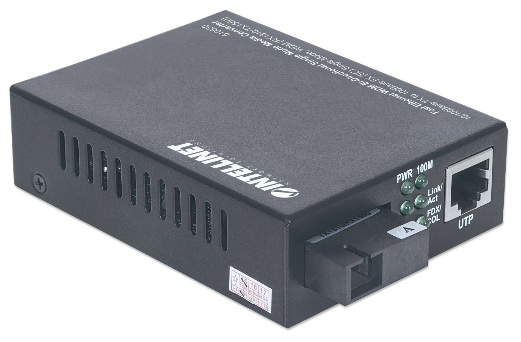 INTELLINET Intellinet 510530 convertitore multimediale di rete 100 Mbit/s Modalità singola Nero - RETI | TecnoCARE.net Sabaudia, Latina, Terracina, San Felice Circeo e Pontinia