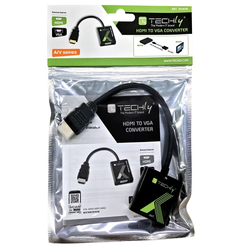 TECHLY Techly IDATA HDMI-VGA2 Adattatore HDMI a S-VGA D-Sub15 M/F - CAVI PER COMPUTER E PERIFERICHE | TecnoCARE.net Sabaudia, Latina, Terracina, San Felice Circeo e Pontinia