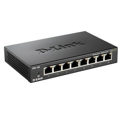 D-LINK D-Link DGS 108 - Switch - 8 x 10/100/1000 (DGS-108) - RETI | TecnoCARE.net Sabaudia, Latina, Terracina, San Felice Circeo e Pontinia