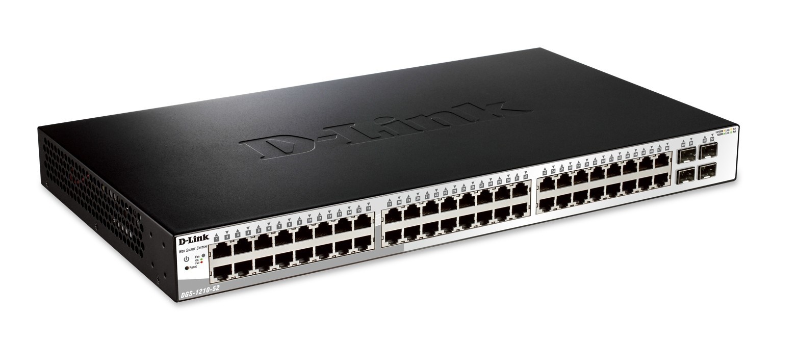 D-LINK D-Link DGS-1210-52 switch di rete Gestito L2 Gigabit Ethernet (10/100/1000) 1U Nero - RETI | TecnoCARE.net Sabaudia, Latina, Terracina, San Felice Circeo e Pontinia