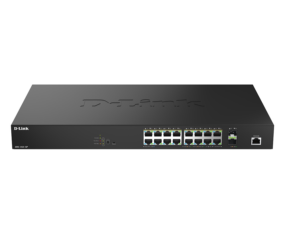 D-LINK D-LINK SWITCH 18-PORT 2.5G MULTI-GIGABIT POE++ SMART MANAGED SWITCH WITH 2 X 10G SFP+ PORTS - SWITCH E HUB | TecnoCARE.net Sabaudia, Latina, Terracina, San Felice Circeo e Pontinia