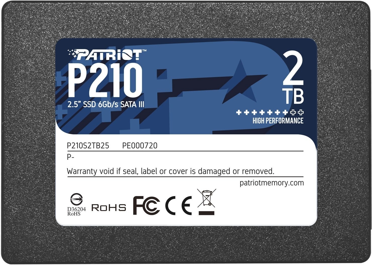 PATRIOT Patriot Memory P210 2 TB 2.5" Serial ATA III - SUPPORTI PER LA MEMORIZZAZIONE | TecnoCARE.net Sabaudia, Latina, Terracina, San Felice Circeo e Pontinia