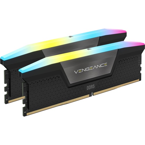 CORSAIR CORSAIR RAM VENGEANCE RGB DDR5 64GB 2X32GB DDR5 6000 PC5-48000 C30 1.4V INTEL XMP MEMORY- BLACK - MEMORIE RAM | TecnoCARE.net Sabaudia, Latina, Terracina, San Felice Circeo e Pontinia
