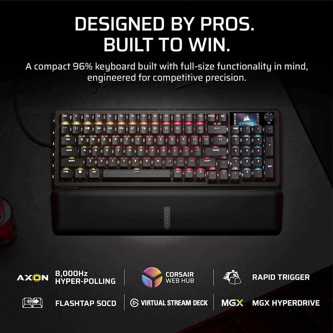 CORSAIR Corsair CH-91E911G-NA tastiera Gaming USB QWERTY US Inglese Nero - TASTIERE E CONTROLLER | TecnoCARE.net Sabaudia, Latina, Terracina, San Felice Circeo e Pontinia