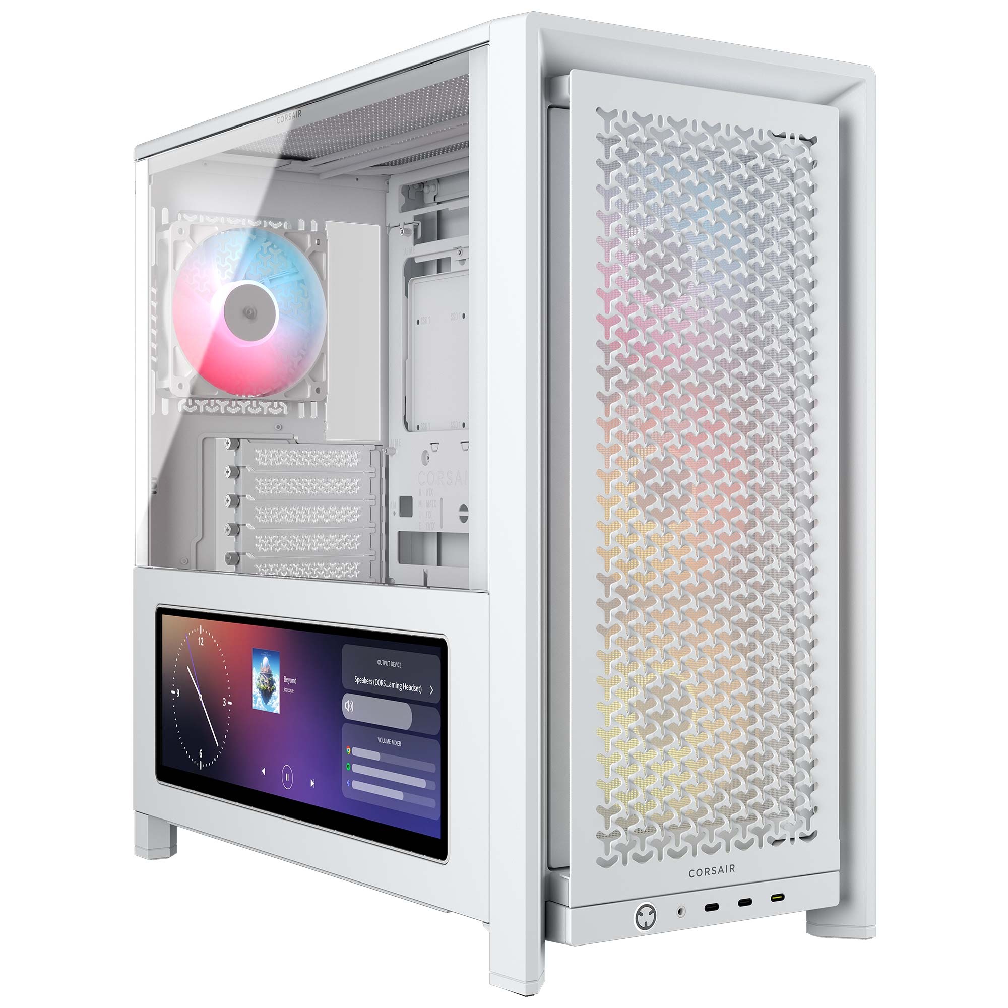 CORSAIR Corsair FRAME 4000D RS LCD ARGB Tempered Glass, Mid-Tower - Bianco - CASE | TecnoCARE.net Sabaudia, Latina, Terracina, San Felice Circeo e Pontinia