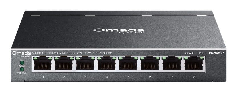 TP-LINK TP-Link Omada ES208GP switch di rete Gestito L2 Gigabit Ethernet (10/100/1000) Supporto Power over Ethernet (PoE) Guida DIN Nero - RETI | TecnoCARE.net Sabaudia, Latina, Terracina, San Felice Circeo e Pontinia