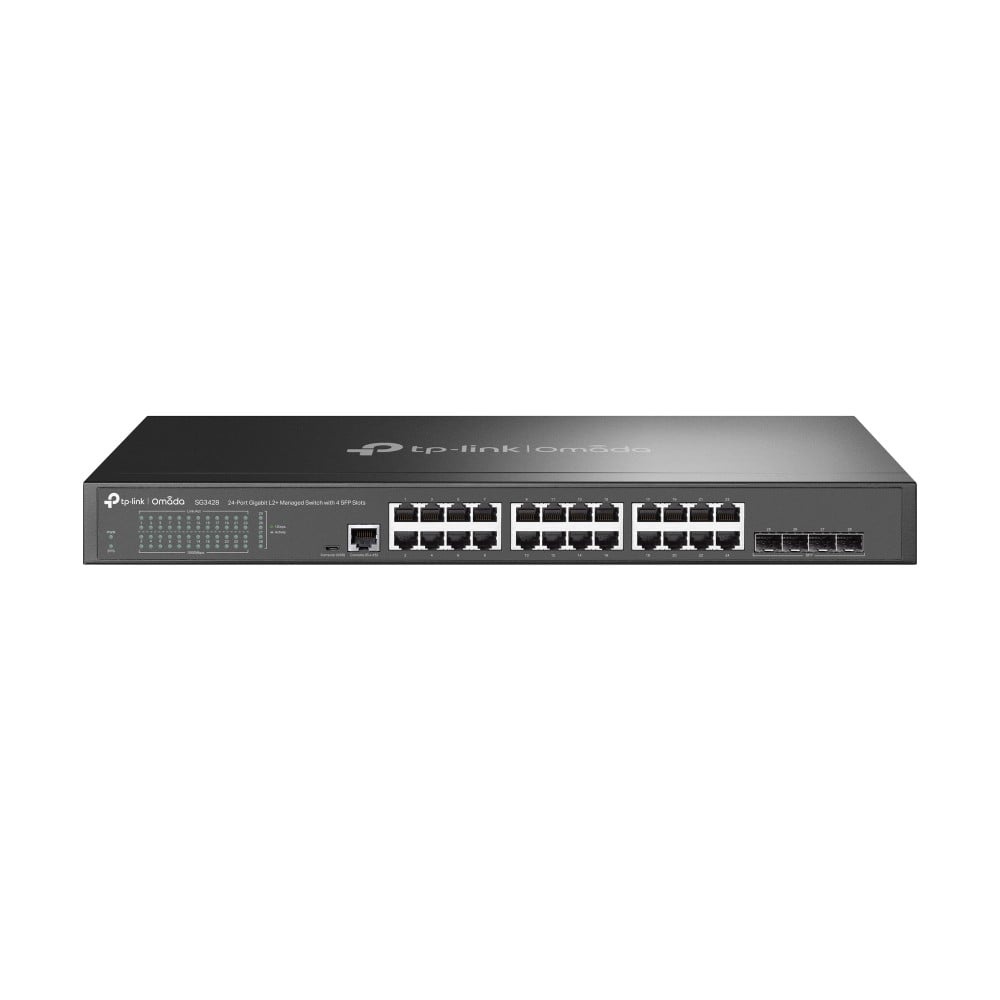TP-LINK TP-Link SG3428 (TL-SG3428) JetStream™ 24-Port Gigabit L2+ Managed Switch with 4 SFP Slots - RETI | TecnoCARE.net Sabaudia, Latina, Terracina, San Felice Circeo e Pontinia