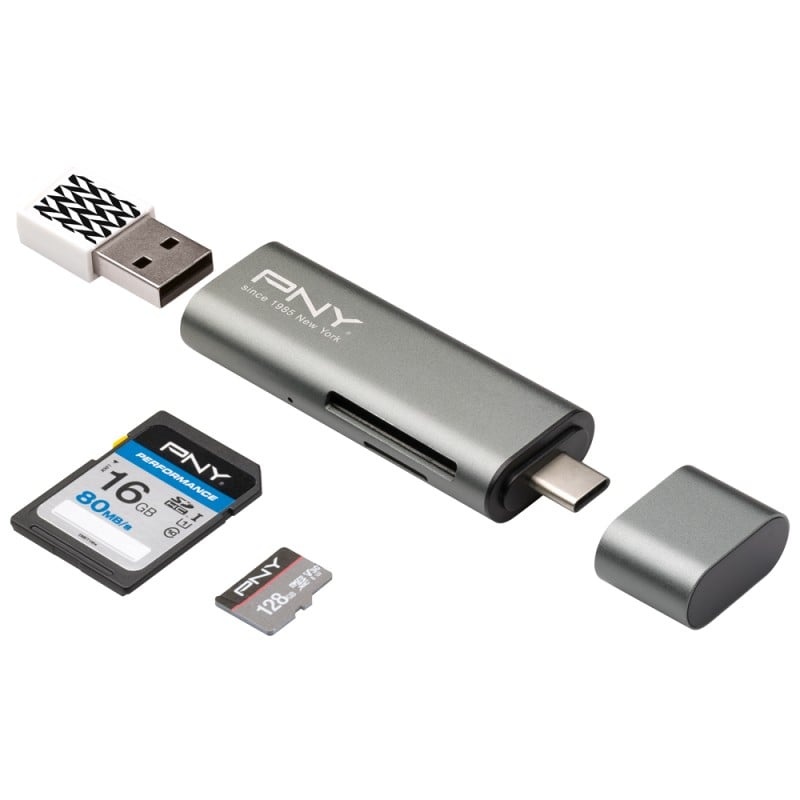 PNY PNY R-TC-UA-3N1E01-RB lettore di schede USB 3.2 Gen 1 (3.1 Gen 1) Type-C Metallico - SUPPORTI PER LA MEMORIZZAZIONE | TecnoCARE.net Sabaudia, Latina, Terracina, San Felice Circeo e Pontinia