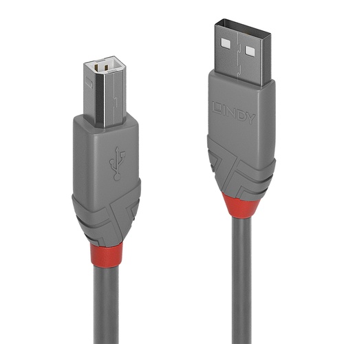 LINDY LINDY CAVO USB ANTHRA LINE 2.0 TIPO A MASCHIO A A B MASCHIO 5 MT DOPPIA SCHERMATURA GUSCIO IN PVC GRIGIO 10 ANNI DI GARANZIA - CAVI USB | TecnoCARE.net Sabaudia, Latina, Terracina, San Felice Circeo e Pontinia