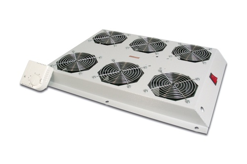DIGITUS KIT 6 VENTOLE CON TERMOSTATO COLORE GRIGIO CHIARO PER ARMADI LINEA SERVER - ARMADI RACK ACCESSORI | TecnoCARE.net Sabaudia, Latina, Terracina, San Felice Circeo e Pontinia