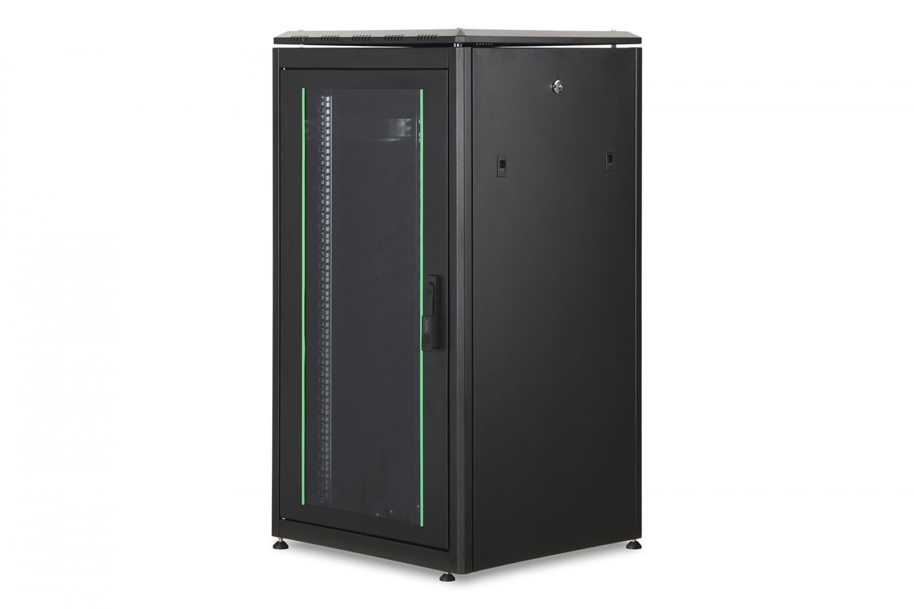 DIGITUS Armadio di rete in piedi Unique 19" 22U rack 600x600, porte anteriori in vetro, nero, 800kg 1164x600x600 mm, colore nero (RAL 9005) - COMPONENTI | TecnoCARE.net Sabaudia, Latina, Terracina, San Felice Circeo e Pontinia